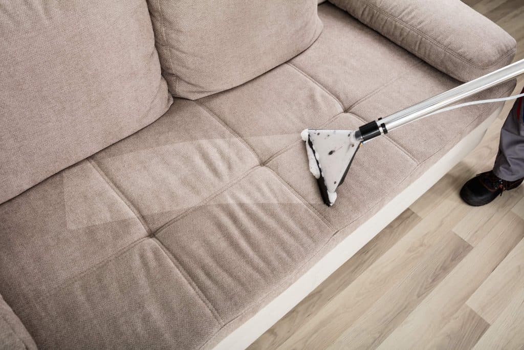 steam cleaning a couch